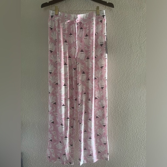 Halloween Pink Ghost Pajama Pants - Picture 1 of 4
